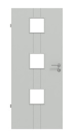 Frontansicht von Groove 23 LA 10 ProLine Lack Grau RAL 7035 Innentür - Hörmann