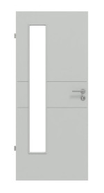 Frontansicht von Signum 29 LA 24 bandseitig Basic Lack Grau RAL 7035 Innentür - Huga