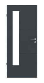 Frontansicht von Groove 31 LA 24 bandseitig ProLine Lack Anthrazit RAL 7016 Innentür - Hörmann