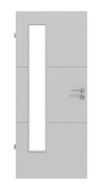 Frontansicht von Signum 31 LA 24 bandseitig Basic Lack Grau RAL 7035 Innentür - Huga