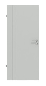 Frontansicht von Groove 39 ProLine Lack Grau RAL 7035 Innentür - Hörmann