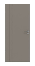 Frontansicht von Groove 39 ProLine Lack Taupe RAL 7048 Innentür - Hörmann