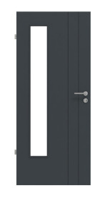 Frontansicht von Signum 44 LA 24 bandseitig Basic Lack Anthrazit RAL 7016 Innentür - Huga