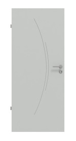 Frontansicht von Groove 49 ProLine Lack Grau RAL 7035 Innentür - Hörmann