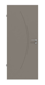 Frontansicht von Groove 49 ProLine Lack Taupe RAL 7048 Innentür - Hörmann