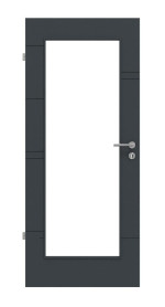 Frontansicht von Signum 50 LA 8 Basic Lack Anthrazit RAL 7016 Innentür - Huga