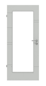 Frontansicht von Signum 50 LA 8 Basic Lack Grau RAL 7035 Innentür - Huga