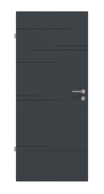 Frontansicht von Groove 50 ProLine Lack Anthrazit RAL 7016 Innentür - Hörmann