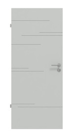 Frontansicht von Groove 50 ProLine Lack Grau RAL 7035 Innentür - Hörmann