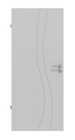 Frontansicht von Groove 51 ProLine Lack Grau RAL 7035 Innentür - Hörmann