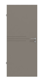 Frontansicht von Groove 56 ProLine Lack Taupe RAL 7048 Innentür - Hörmann