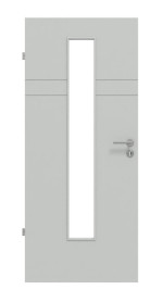 Frontansicht von Signum 78 LA 24 mittig Basic Lack Grau RAL 7035 Innentür - Huga