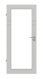Frontansicht von Signum 78 LA 27 Basic Lack Grau RAL 7035 Innentür - Huga