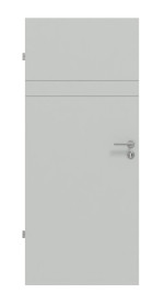 Frontansicht von Groove 78 ProLine Lack Grau RAL 7035 Innentür - Hörmann