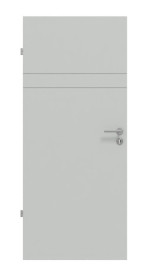 Frontansicht von Signum 78 Basic Lack Grau RAL 7035 Innentür - Huga
