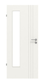 Frontansicht von Signum 85 LA 24 bandseitig Basic Lack Verkehrsweiß RAL 9016 Innentür - Huga