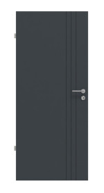 Frontansicht von Groove 85 ProLine Lack Anthrazit RAL 7016 Innentür - Hörmann