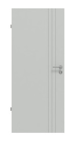 Frontansicht von Groove 85 ProLine Lack Grau RAL 7035 Innentür - Hörmann