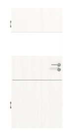 Frontansicht von Smart 2 quer Plain 79-7 Basic Durat Pino Weiß Innentür - Huga