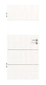 Frontansicht von Smart 2 quer Steel 80 Basic Durat Pino Weiß Innentür - Huga