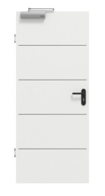 Frontansicht von GARANT Rauchschutztür Aura 830 Matt Weißlack 9016 G-TEC