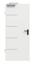 Frontansicht von GARANT Rauchschutztür Aura 834 Matt Weißlack 9016 G-TEC