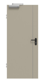 Frontansicht von GARANT Rauchschutztür Aura 850 Matt Seidengrau 7044 G-TEC