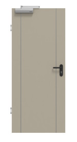 Frontansicht von GARANT Rauchschutztür Aura 851 Matt Seidengrau 7044 G-TEC