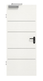Frontansicht von GARANT Rauchschutztür Corona 733 Quer Authentic Bianco CePaL