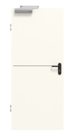 Frontansicht von GARANT Rauchschutztür Corona 831 Pearl White CePaL
