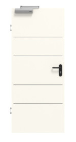 Frontansicht von GARANT Rauchschutztür Corona 833 Pearl White CePaL