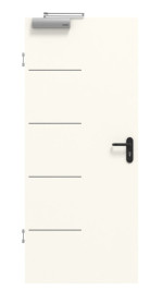 Frontansicht von GARANT Rauchschutztür Corona 834 Pearl White CePaL