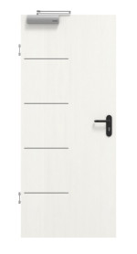Frontansicht von GARANT Rauchschutztür Corona 834 Authentic Bianco CePaL