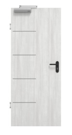 Frontansicht von GARANT Rauchschutztür Corona 834 Authentic Grigio CePaL