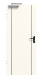Frontansicht von GARANT Rauchschutztür Corona 851 Pearl White CePaL