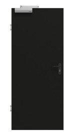 Frontansicht von GARANT Rauchschutztür 0901-60 Black Resopal