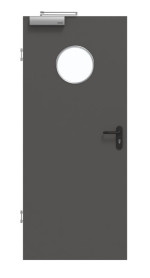 Frontansicht von GARANT Rauchschutztür 10622-60 Ebony CePaL mit Lichtausschnitt LA-12