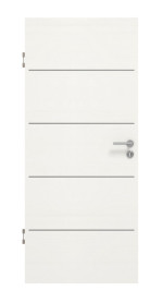 Frontansicht von GARANT Schallschutztür Corona 730 Quer Authentic Bianco CePaL