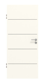 Frontansicht von GARANT Schallschutztür Corona 830 Pearl White CePaL