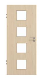 Frontansicht von GARANT Schallschutztür Authentic Sand GCK08 mit Lichtausschnitt LA-10