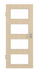 Frontansicht von GARANT Schallschutztür Authentic Sand GCK08 mit Lichtausschnitt LA-11