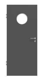 Frontansicht von GARANT Schallschutztür 10622-60 Ebony CePaL mit Lichtausschnitt LA-12