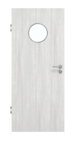 Frontansicht von GARANT Schallschutztür Authentic Grigio CePaL mit Lichtausschnitt LA-12