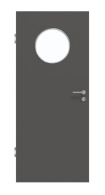 Frontansicht von GARANT Schallschutztür 10622-60 Ebony CePaL mit Lichtausschnitt LA-13
