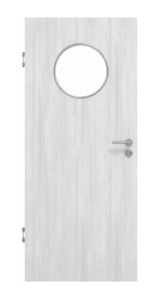 Frontansicht von GARANT Schallschutztür Authentic Grigio CePaL mit Lichtausschnitt LA-13