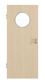 Frontansicht von GARANT Schallschutztür Authentic Sand GCK08 mit Lichtausschnitt LA-13