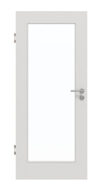 Frontansicht von GARANT Schallschutztür 0160-60 Silver Grey CePaL mit Lichtausschnitt LA-2