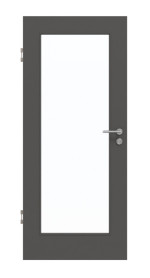 Frontansicht von GARANT Schallschutztür 10622-60 Ebony CePaL mit Lichtausschnitt LA-2