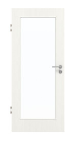 Frontansicht von GARANT Schallschutztür Authentic Bianco CePaL mit Lichtausschnitt LA-2