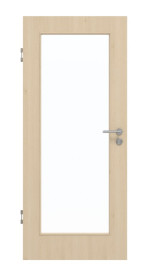 Frontansicht von GARANT Schallschutztür Authentic Sand CePaL mit Lichtausschnitt LA-2